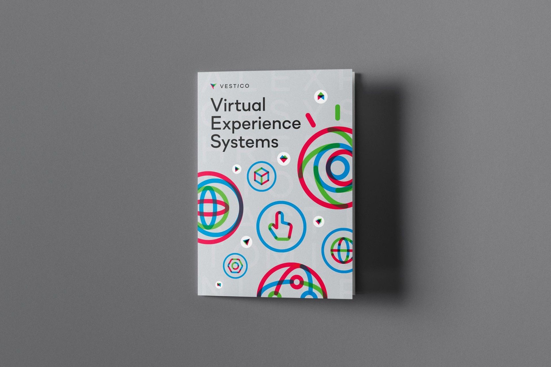 Titelseite des VESTICO-Handouts mit Markenbotschaft und generativem Erscheinungsbild.